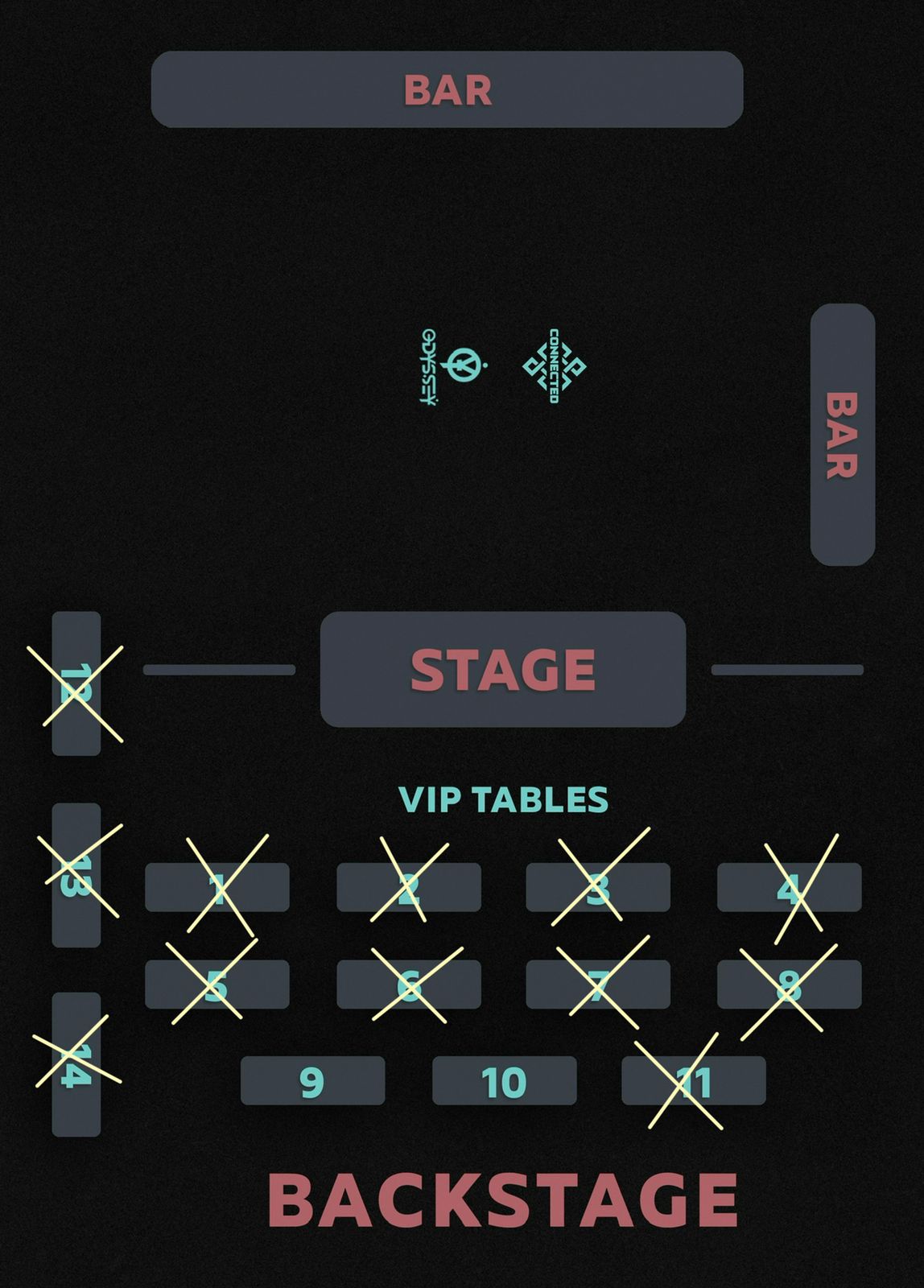 Backstage table plan