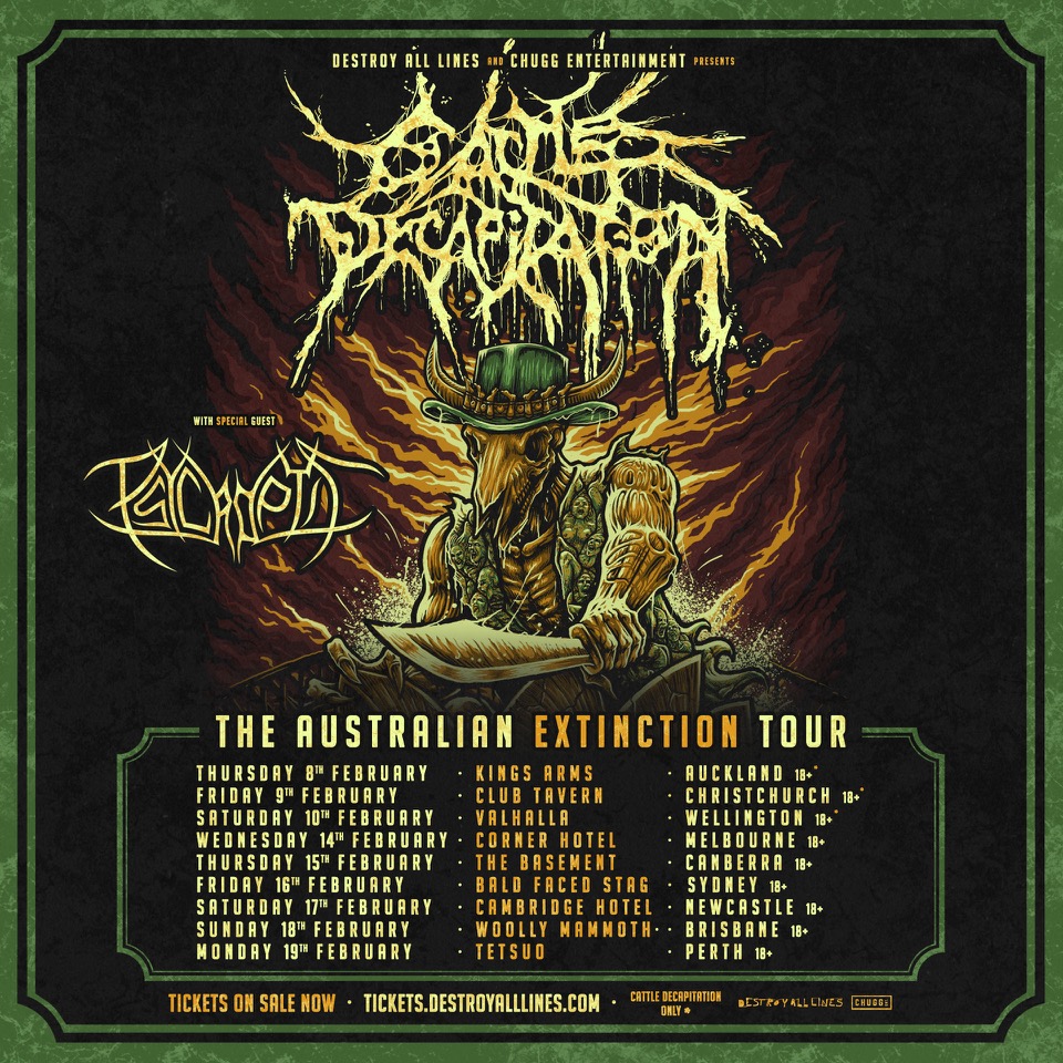 Megatix - Cattle Decapitation The Australian Extinction Tour 2018