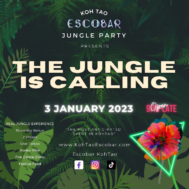 Megatix - Escobar KohTao - Jungle Bells X'Mas Party 🌴 24.12.23