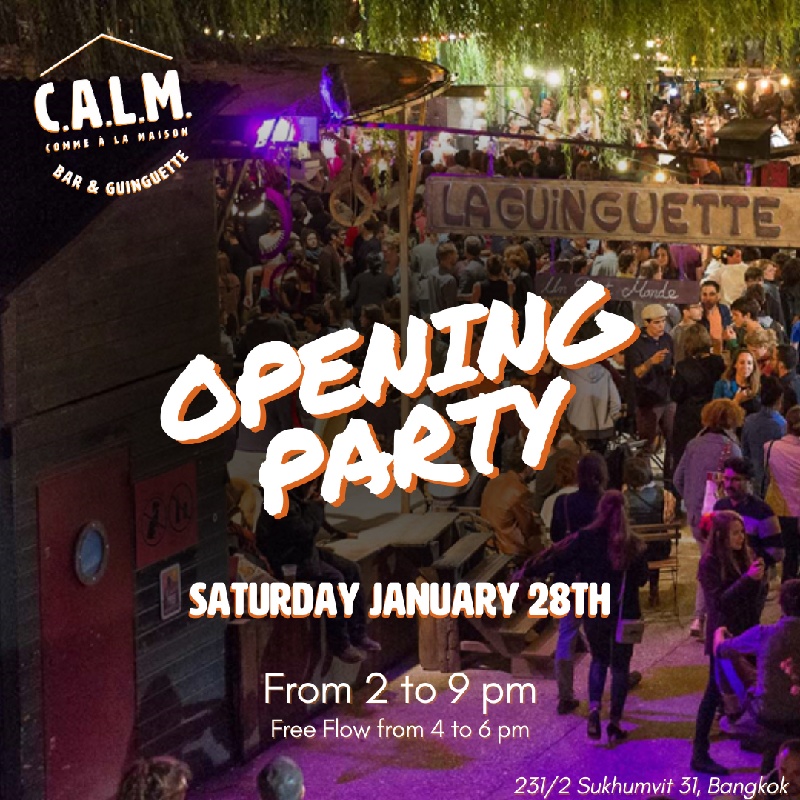 Megatix - Opening Party - CALM Bar & Guinguette