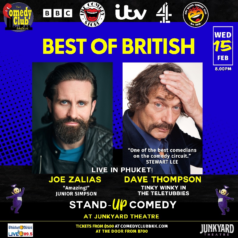 Megatix BEST OF BRITISH StandUp Comedy JOE ZALIAS & DAVE THOMPSON (BBC,ITV, TELETUBBIES