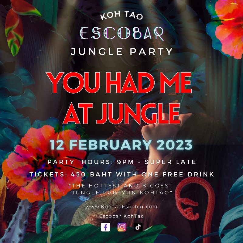 Megatix - You had me at JUNGLE 12.2.23 - Escobar KohTao