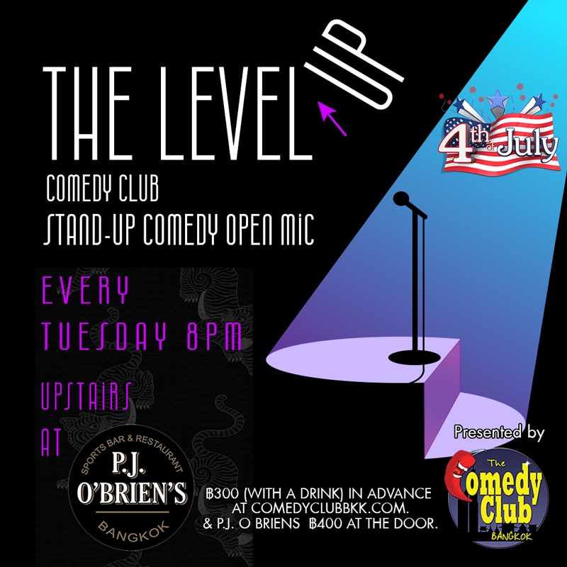 Megatix - The Level Up Comedy Club - Stand-Up Open Mic @ P.J. O'Briens ...