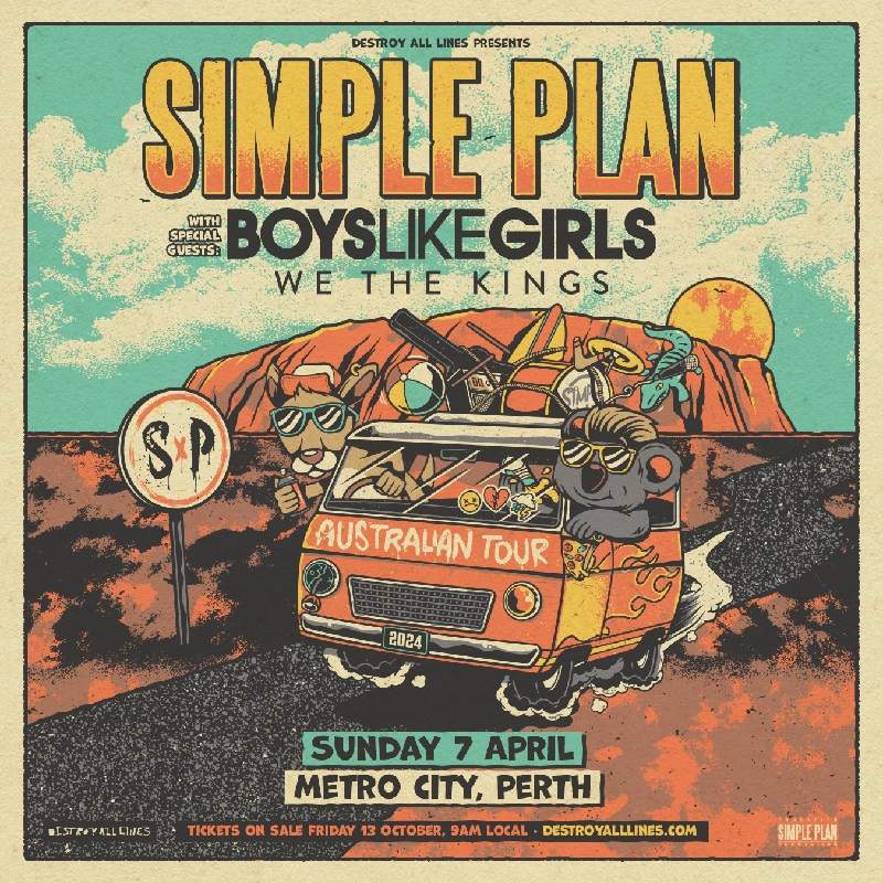 Megatix Simple Plan Australian Tour 2024