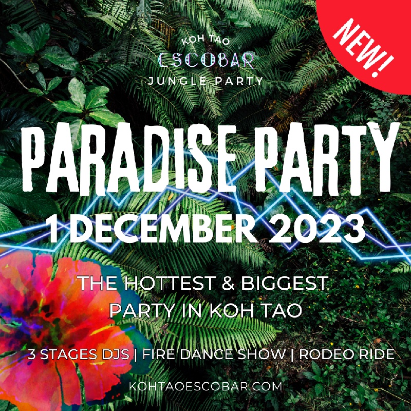 Megatix - Escobar KohTao - Jungle Bells X'Mas Party 🌴 24.12.23