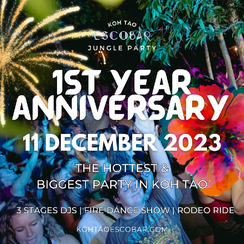 Megatix - Escobar KohTao - Jungle Bells X'Mas Party 🌴 24.12.23